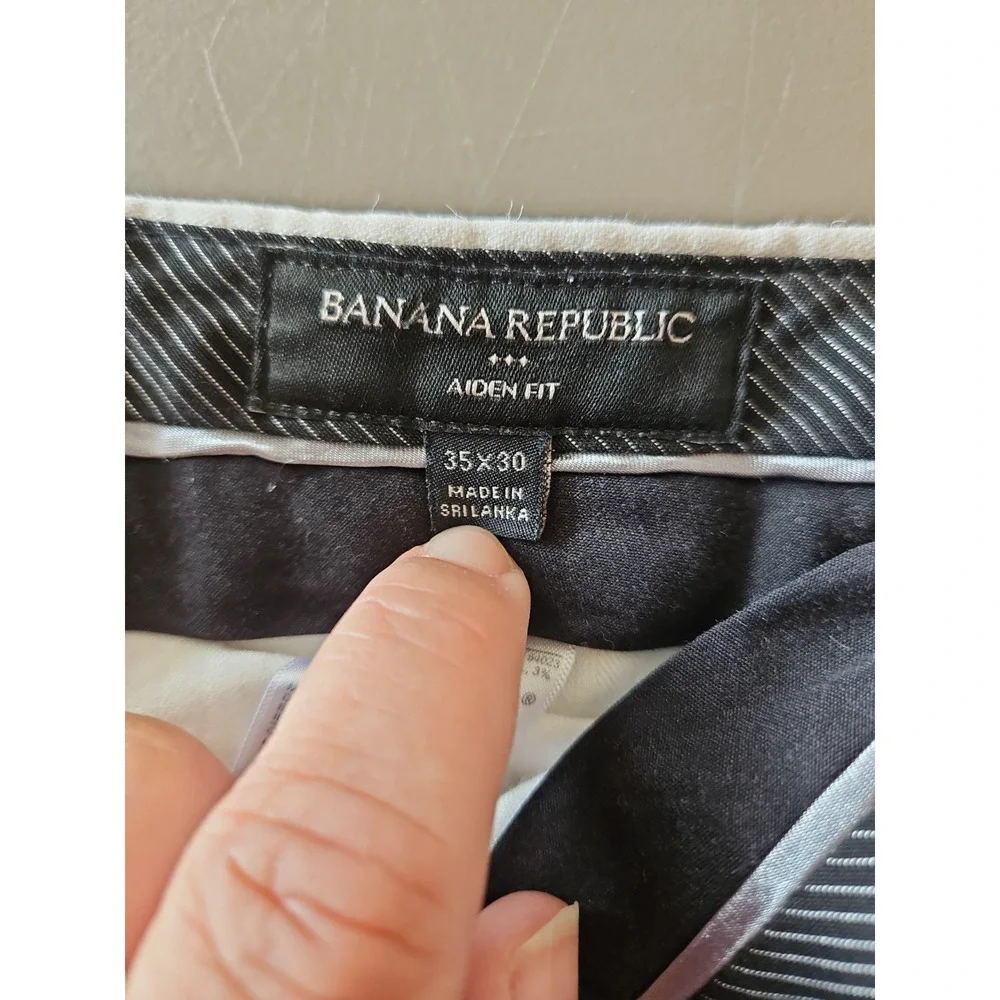 Banana Republic Aiden Fit Pants Mens 35 X 30 Khaki Straight Fit Chino